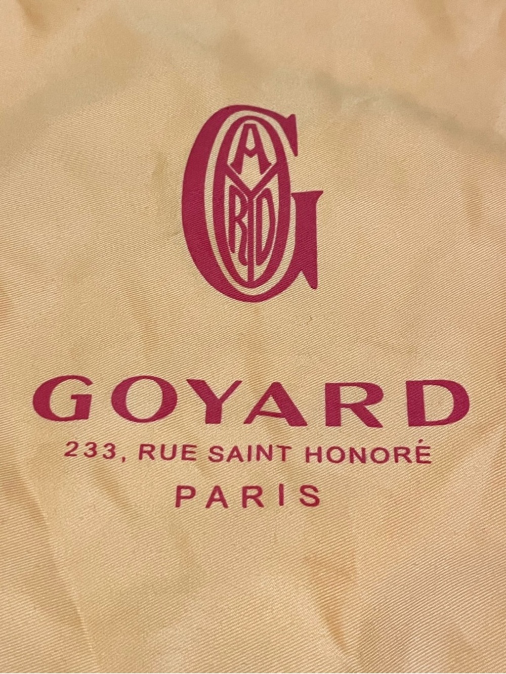 GOYARD 🌻🌼 EUC Dust Bag With Maroon Logo *NO CALLOUTS*